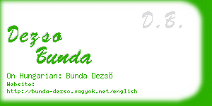 dezso bunda business card